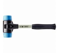 Maillet HALDER SIMPLEX TPE souple avec boîtier en fonte malléable renforcée et manche en fibre de verre - D=50 mm - 3701.050