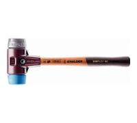 Maillet HALDER SIMPLEX TPE souple / métal doux avec boîtier en fonte malléable et manche en bois - D=50 mm - 3019.050 G