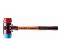 Maillet HALDER SIMPLEX TPE souple / plastique avec boîtier en fonte malléable et manche en bois - D=60 mm - 3016.060 G