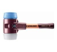Maillet HALDER SIMPLEX TPE souple/ superplastique avec boîtier en fonte malléable et manche en bois de haute qualité - D=80 mm - Manche extra-court - 3017.082 G