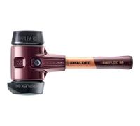Maillet SIMPLEX, Caoutchouc chargé, avec pied ; avec boîtier en fonte malléable et manche en bois extra court de qualité | D=80 mm/Modèle de manche=extra court | 3022.282