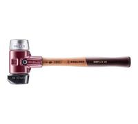 Maillet SIMPLEX, Caoutchouc chargé, avec pied intégré/métal doux, avec boîtier en fonte malléable et manche en bois de haute qualité | D=60 mm | 3029.260