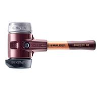 Maillet SIMPLEX, Caoutchouc chargé, avec pied/métal non trempé ; avec boîtier en fonte malléable et manche en bois extra court de qualité | D=80 mm/Modèle de manche=extra court | 3029.282