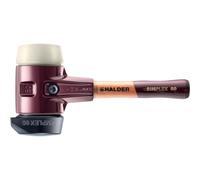 Maillet SIMPLEX, Caoutchouc chargé, avec pied/nylon ; avec boîtier en fonte malléable et manche en bois extra court de qualité | D=80 mm/Modèle de manche=extra court | 3028.282