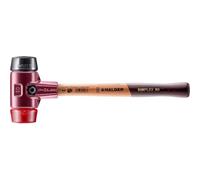 Maillet SIMPLEX, Caoutchouc chargé/plastique; avec boîtier en fonte malléable et manche en bois | D=50 mm | 3026.050