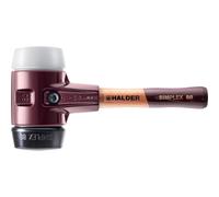 Maillet SIMPLEX, Caoutchouc chargé/superplastique ; avec boîtier en fonte malléable et manche en bois extra court de qualité | D=80 mm/Modèle de manche=extra court | 3027.082
