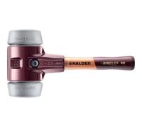 Maillet SIMPLEX, TPE moyen ; avec boîtier en fonte malléable et manche en bois extra court de qualité | D=80 mm/Modèle de manche=extra court | 3003.082
