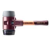 Maillet SIMPLEX, TPE moyen/caoutchouc chargé ; avec boîtier en fonte malléable et manche en bois extra court de qualité | D=80 mm/Modèle de manche=extra court | 3023.082