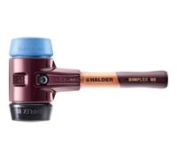 Maillet SIMPLEX, TPE souple/caoutchouc chargé ; avec boîtier en fonte malléable et manche en bois extra court de qualité | D=80 mm/Modèle de manche=extra court | 3012.082