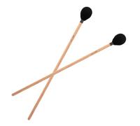 Maillets de Percussion Musicale en Bois, Paire Mq-06 pour Marimba | Bois et Laine, Manche en Érable, Surface Lisse, Prise Confortable, Noir, pour Tambour à Langue