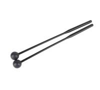 Maillets de tambour, 2 PCS Percussion de maillet de xylophone en caoutchouc avec manche en bois pour bloc de carillon énergétique et cloches de Xylophone Glockenspiel (Tout noir)