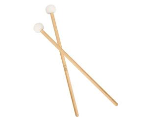 Maillets de Timbales Blancs, Paire, Tête en Feutrine
