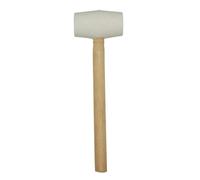 Maillets en caoutchouc, Marteau maillet en caoutchouc avec manche bois, blanc, 26 x 8 cm, for installation de carrelage