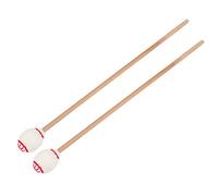 Maillets Marimba avec manche en érable, bâtons en boule de laine, accessoires de jeu de percussion, paire durable de qualité professionnelle pour musiciens débutants et amateurs (bald wood pole)