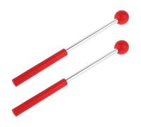 Maillets pour Marimba et Xylophone, Prise Sûre, Manche Confortable Rouge | Accessoire de Percussion, Fer et Caoutchouc, pour Professionnels et Débutants, Lot de Deux Pièces