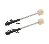 Mailloche Grosse Caisse Lot de 2 baguettes grosse caisse en acier 12,5 pouces, feutre laine avec manche inoxydable, batterie antidérapantes