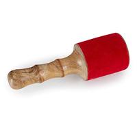 Mailloche XDrum pour Bols Chantants Grandes, Maillet en bois | Recouvert de cuir fin, Fait main en Inde, Longueur totale: 23 cm, Longueur de la poignée: 12 cm, Diamètre: 7 cm