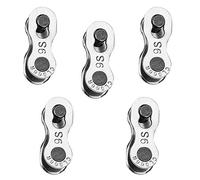 Maillon de Chaîne de Vélo, Bike Chain Quick Link, 5 Paires de Vélo Manquant de Maillon pour Chaîne de 6, 7, 8, 9, 10 Vitesses, Connecteur de Maillon de Chaîne Vélo de