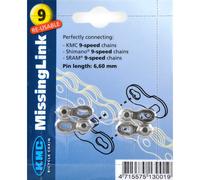 KMC Maillon de chaîne MissingLink 9V 6,60 mm Argenté – Blister 2 unités