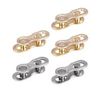 Maillon de raccord pour chaîne de vélo, Chaîne de vélo rapide for simple et 6-12s, acier galvanisé, or, argent, 3/6 pièces(9s Silver 3pcs)