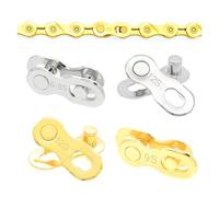 Maillon de raccord pour chaîne de vélo, Connecteur de maillon rapide chaîne vélo multicolore for 6-12 vitesses 3 pièces(10 Gold)
