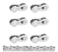 Maillon principal de chaîne de vélo en acier - Maillons de connecteur de cyclisme galvanisés, 6 pièces de joint de broche de chaîne de vélo robuste, ensemble de maillons rapides universels | Connecteu