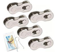 Maillon Rapid de Chaîne 10 Vitesses - 5 Paires (10 Pièces) de Maillons + Pince à Maillon - Compatible avec Shimano/SRAM/KMC - Pour Vélo de Route & VTT