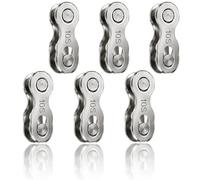 Maillon Rapide 10 Vitesses 6 Paires, Attache Chaîne 10V Compatible avec SRAM Shimano, Fermeture Quick Link VTT Route Vélo Électrique, Connecteur de Chaîne Acier Haute Résistance Anti-Usure Durable