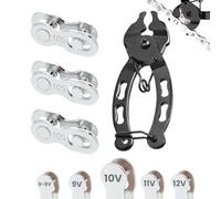 Maillon Rapide 10 vitesses et Pinces compatibles pour chaîne de vélo | 3 paires pour chaînes 10V - Connecteur de chaîne pour vélo | Disponible pour 6, 7, 8, 9, 10, 11, 12 vitesses