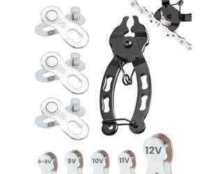 Maillon Rapide 12 vitesses et Pinces pour chaîne de vélo | 3 paires pour chaînes 12V - Connecteur de chaîne pour vélo | Disponible pour 6, 7, 8, 9, 10, 11, 12 vitesses.