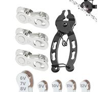 Maillon Rapide 6-7-8 vitesses et Pinces pour chaîne de vélo | 3 paires pour chaînes 6-7-8V - Connecteur de chaîne pour vélo | Disponible pour 6, 7, 8 vitesses
