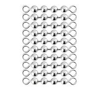 Maillon rotatif avec boules en chaîne - 10 pièces pour poisson-chat en acier inoxydable | Règlement de pêche avec 360 degrés - pour poisson-chat eau salée, rappe, truite