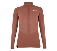 Maillot 1/2 zip femme Salewa Zerbu Med Warm AMR Rouge L