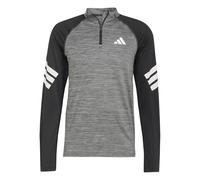 Adidas Icon 3 Stripes Half Zip Long Sleeve T-shirt Gris S Homme