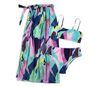 Maillot 1 Piece Femme Maillot Transbronzant Femme Summer Concise de Bain Double Pièce Sexy Bikini de Bain Féminin Swimwears Tankinis Tankini Grande Taille Maillots (Green,S)