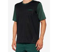 100percent Ridecamp Short Sleeve Enduro Jersey Noir S Homme Black / Forest Green