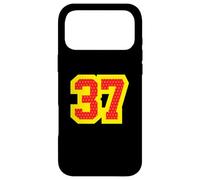 Maillot #37 Athletic Style Varsity Sports numéroté en Bloc Coque pour iPhone 17 Pro Max