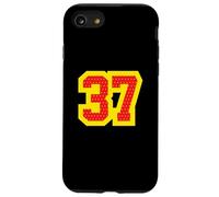 Maillot #37 Athletic Style Varsity Sports numéroté en Bloc Coque pour iPhone SE (2020) / 7/8