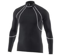 Maillot à Manches Longues pour Vélo Col Roulé Airvent Transtex Light noir/blanc S