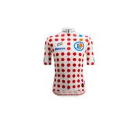 Maillot a pois santini meilleur grimpeur tour de france blanc rouge