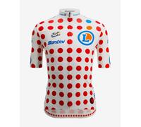 Santini Tour De France Polka Dot 2025 Short Sleeve Jersey Blanc S Homme White / Red