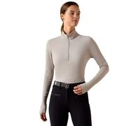 Maillot Ã©quitation 1/2 zip femme Ariat SolVeil Gris S