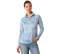 Maillot Ã©quitation 1/4 zip femme Ariat Sunstopper 3.0 Bleu S