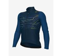 Maillot Alé PR.E Megabyte manche longue bleu mat jaune - S