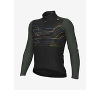 Maillot Alé PR.E Megabyte manche longue vert foncé jaune - M