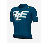 Maillot Alé PR-E Sauvage manches courtes bleu logo blanc - M