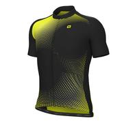 Maillot Alé PRAGMA Optical manche courte jaune fluo noir - S
