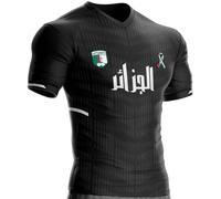 Maillot Algérie Palestine Football AG-PL-7 Drapeau palestinien (FR/ES, Alpha/Lettres, M, Taille Normale, Taille Normale, Noir)