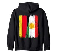 Maillot Allemand kurde avec Demi-Drapeau du Kurdistan Sweat à Capuche