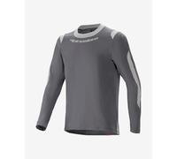 Maillot Alpinestars A-Dura Dri Wool manches longues gris foncé blanc - S